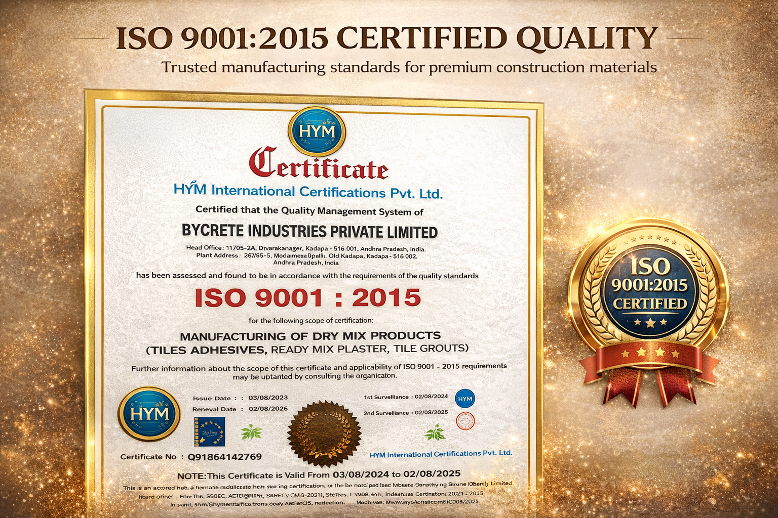 ISO certificate